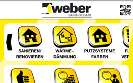 Mit der neuen weber.app können auch unterwegs alle Fragen zur Produktpalette geklärt werden.